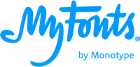 Nuevo logotipo de MyFonts azul